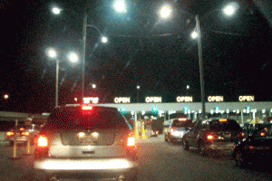 There's nothing like waiting in line to re-enter a country you never left!